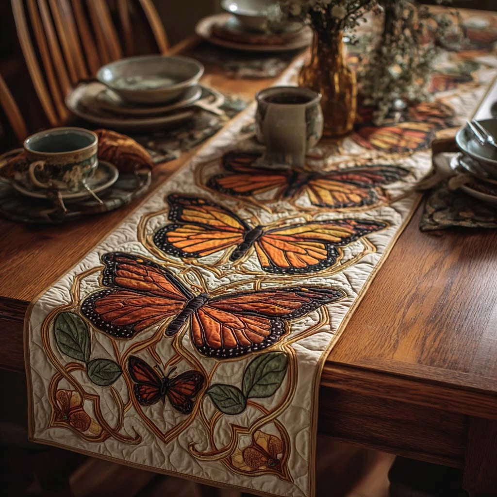 Monarch Grace Quilted Table Runner
