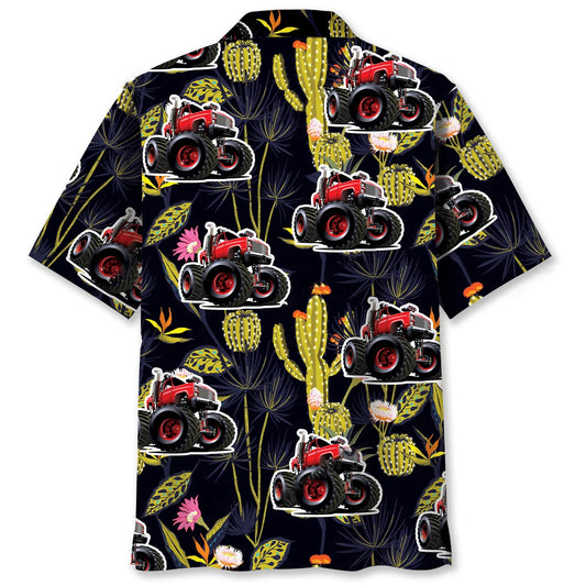 Monster Truck Cactus Hawaiian Shirt - S - hawaiian shirt