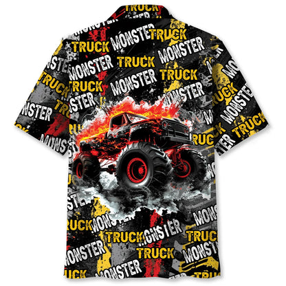 Monster Truck Fire Hawaiian Shirt