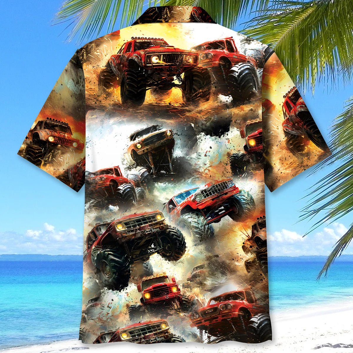 Monster Truck Mad Racing Hawaiian Shirt