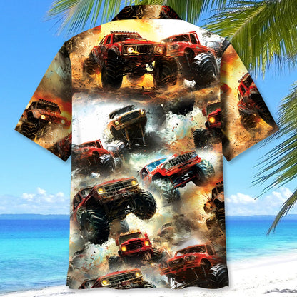 Monster Truck Mad Racing Hawaiian Shirt