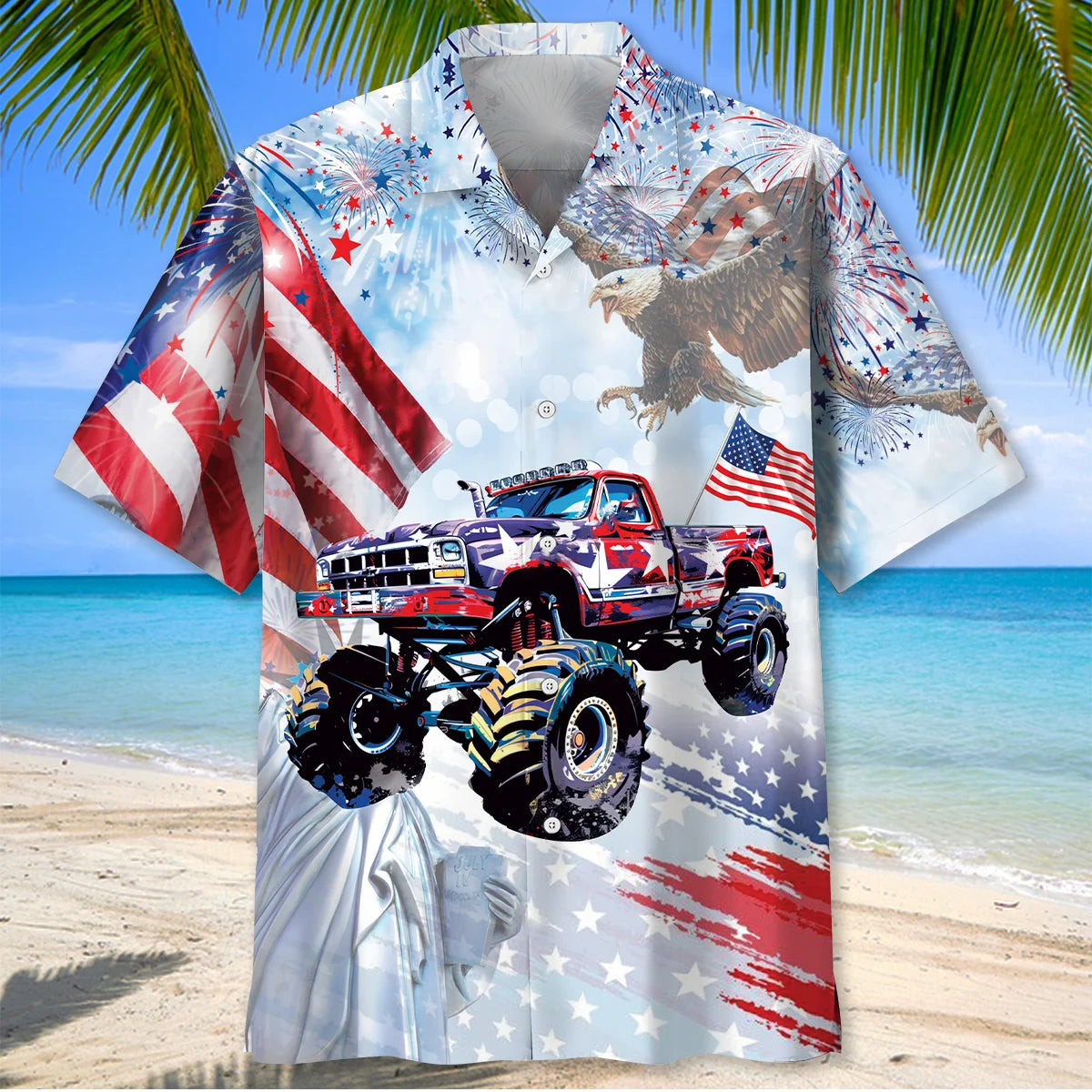 Monster Truck Usa Hawaiian Shirt
