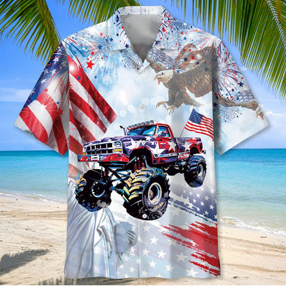 Monster Truck Usa Hawaiian Shirt