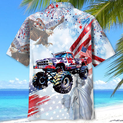 Monster Truck Usa Hawaiian Shirt