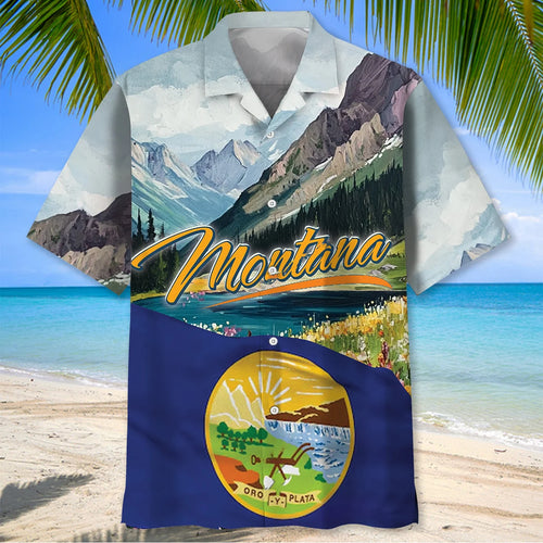 Montana State Mountain Proud Hawaiian Shirt