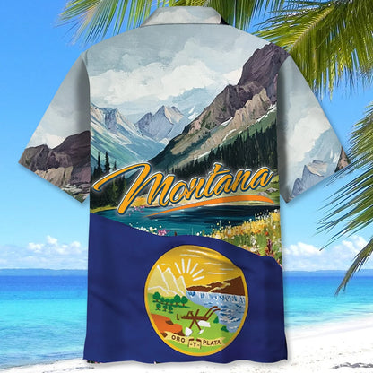 Montana State Mountain Proud Hawaiian Shirt