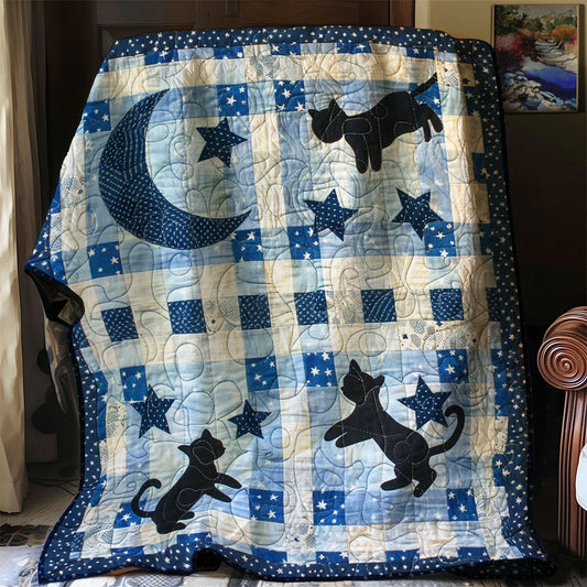 Moon Cat Quilt Blanket