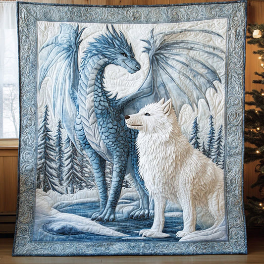 Moon Dragon Quilt Blanket