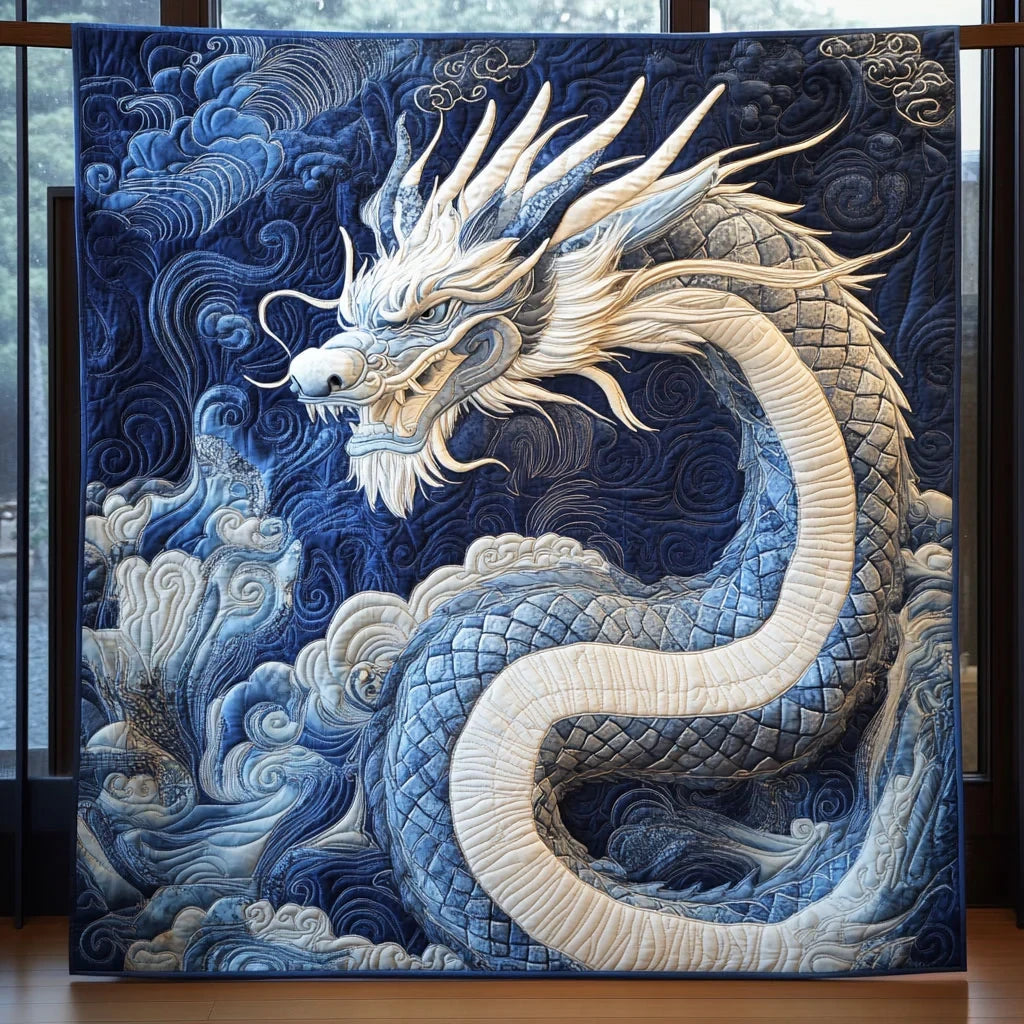 Moon Serpent Quilt Blanket