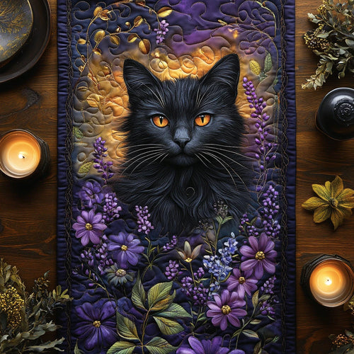 Moonlit Gaze Quilted Table Runner