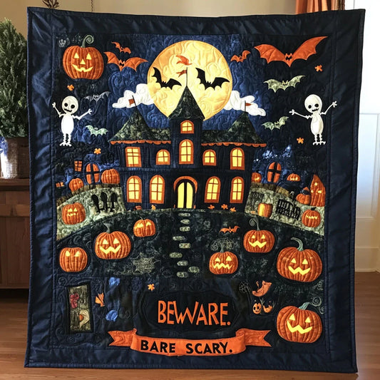 Moonlit Haunt Quilt Blanket