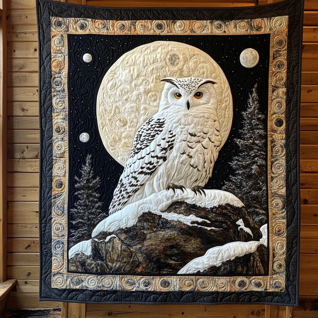 Moonlit Owl Quilt Blanket
