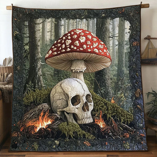 Moonlit Skull Quilt Blanket