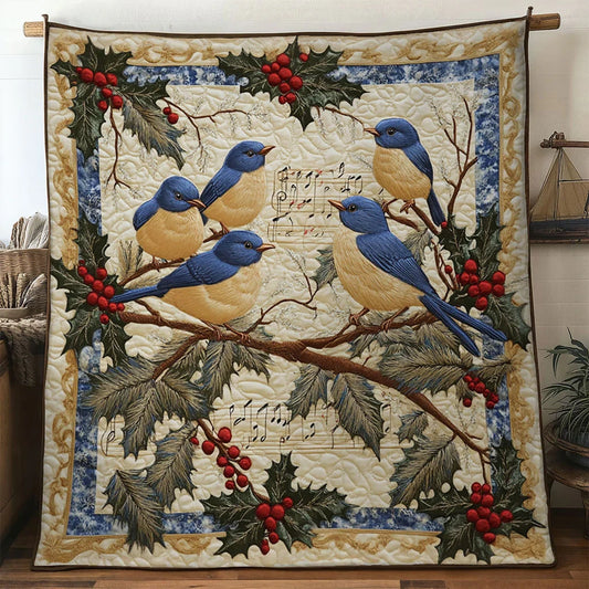 Morning Bluebird Quilt Blanket