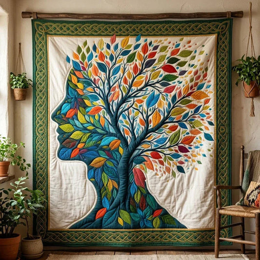 Mother Nature Quilt Blanket - Quilted Blanket by OtterMia