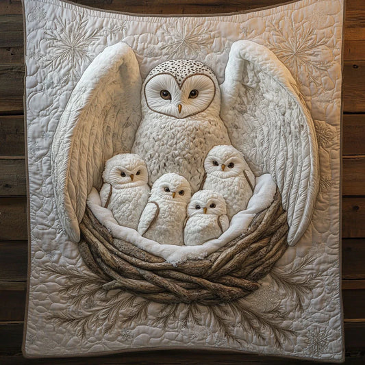 Mother Snow Owl Quilt Blanket
