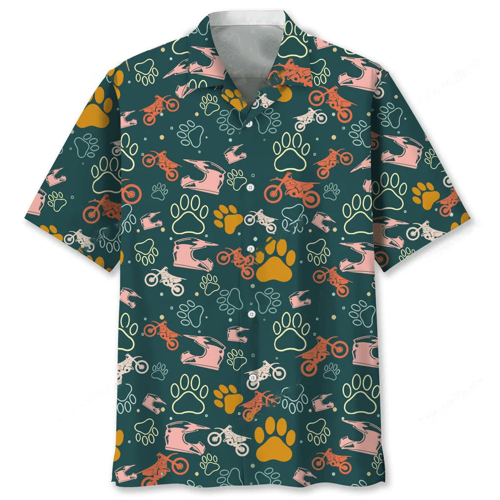 Motocross and Dog Hawaiian Shirt