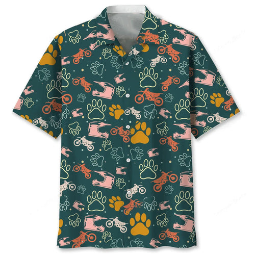 Motocross and Dog Hawaiian Shirt