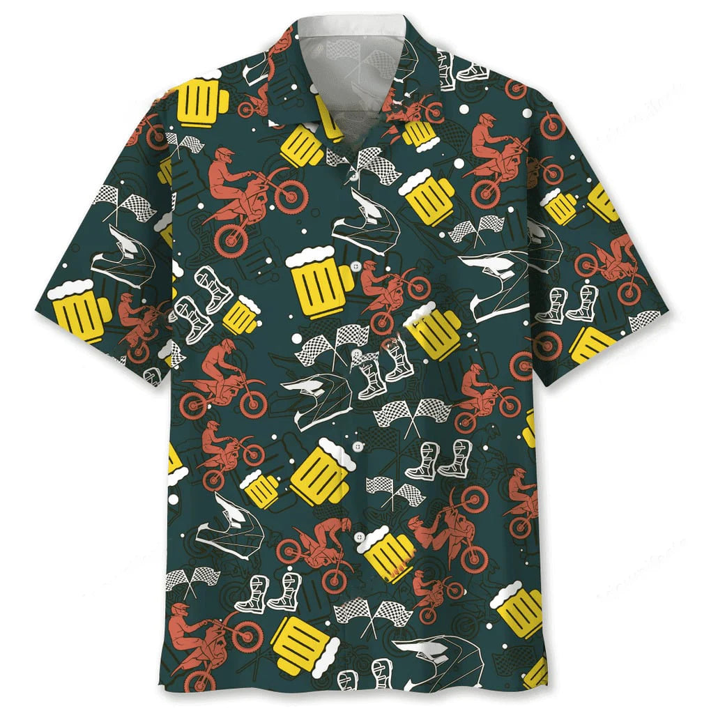 Motocross Beer Hawaiian Shirt
