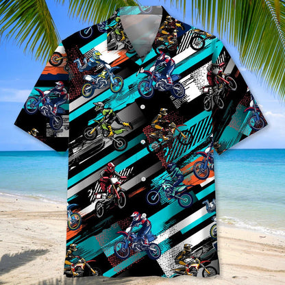 Motocross Color Abstract Hawaiian Shirt