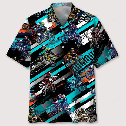 Motocross Color Abstract Hawaiian Shirt