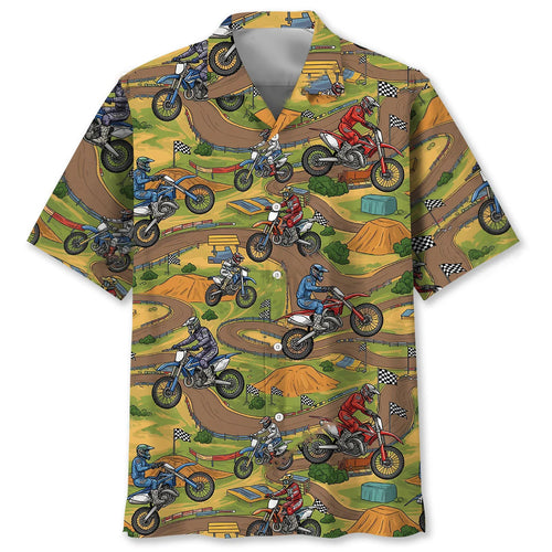 Motocross Dirt Track Hawaiian Shirt