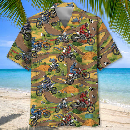 Motocross Dirt Track Hawaiian Shirt