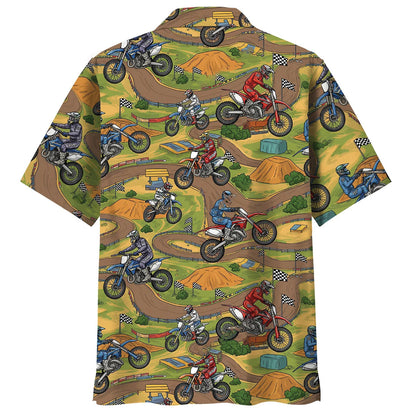 Motocross Dirt Track Hawaiian Shirt