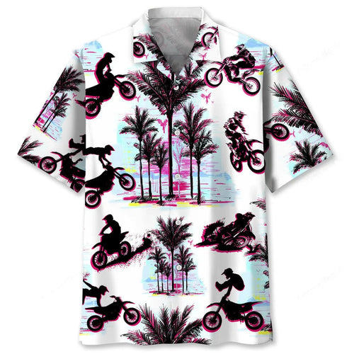 Motocross Palm Trees Hawaiian Shirt