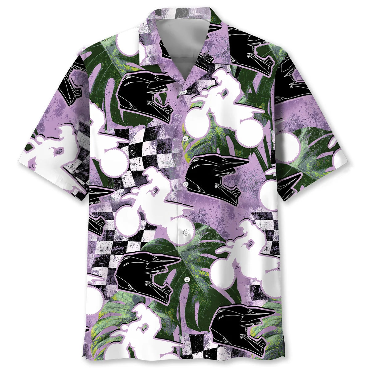Motocross Racing Flag Hawaiian Shirt
