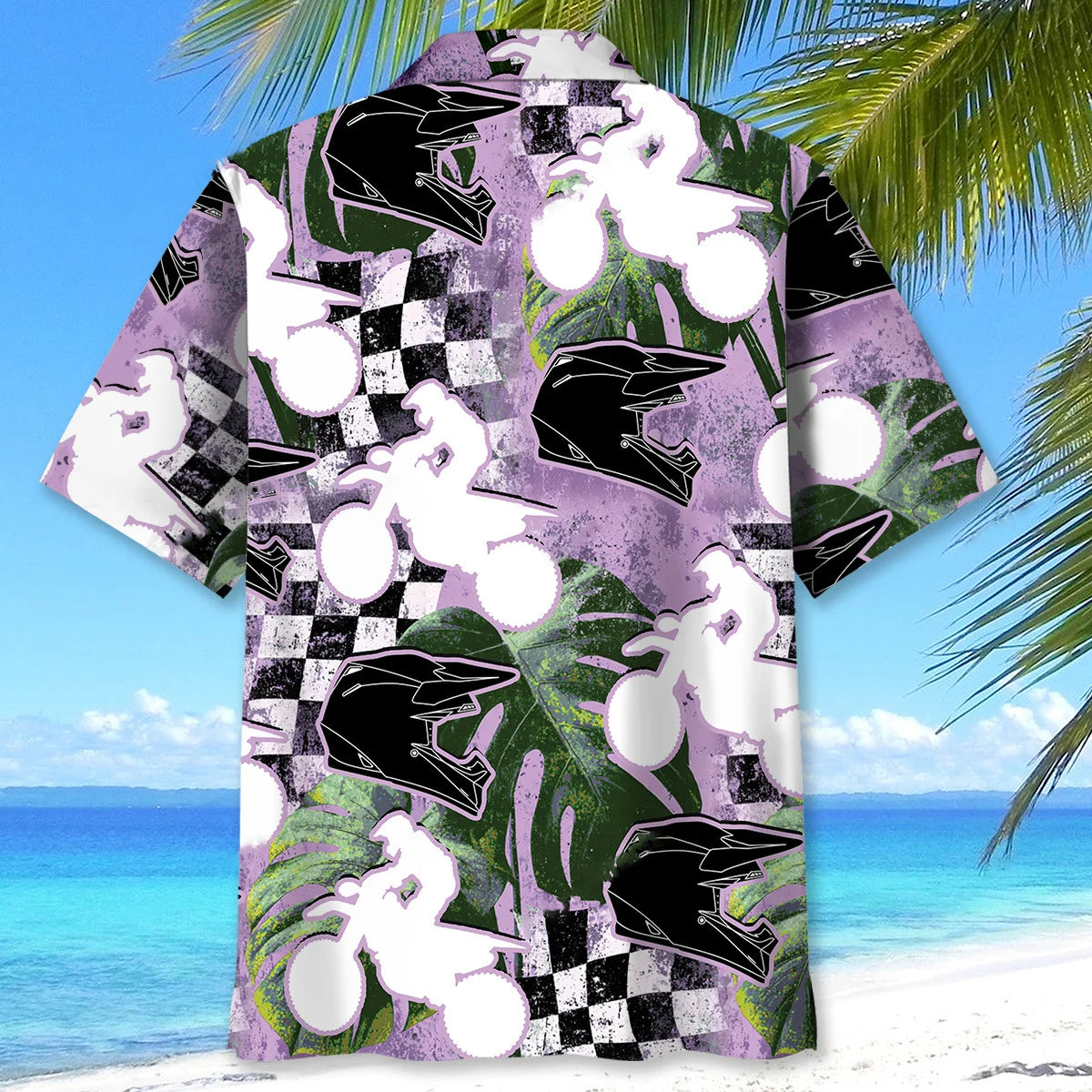 Motocross Racing Flag Hawaiian Shirt