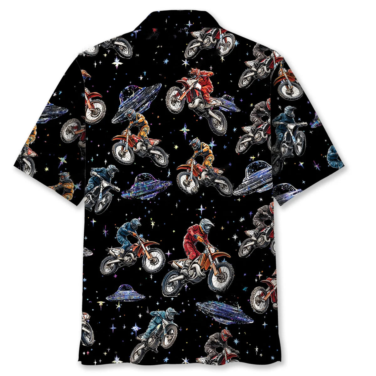 Motocross Racing Outer Space Ufo Hawaiian Shirt