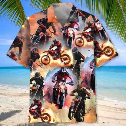 Motocross Racing Road Hawaiian Shirt