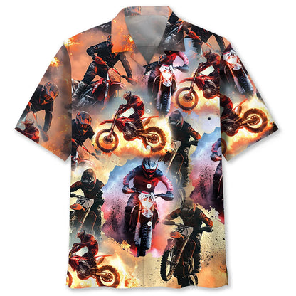 Motocross Racing Road Hawaiian Shirt