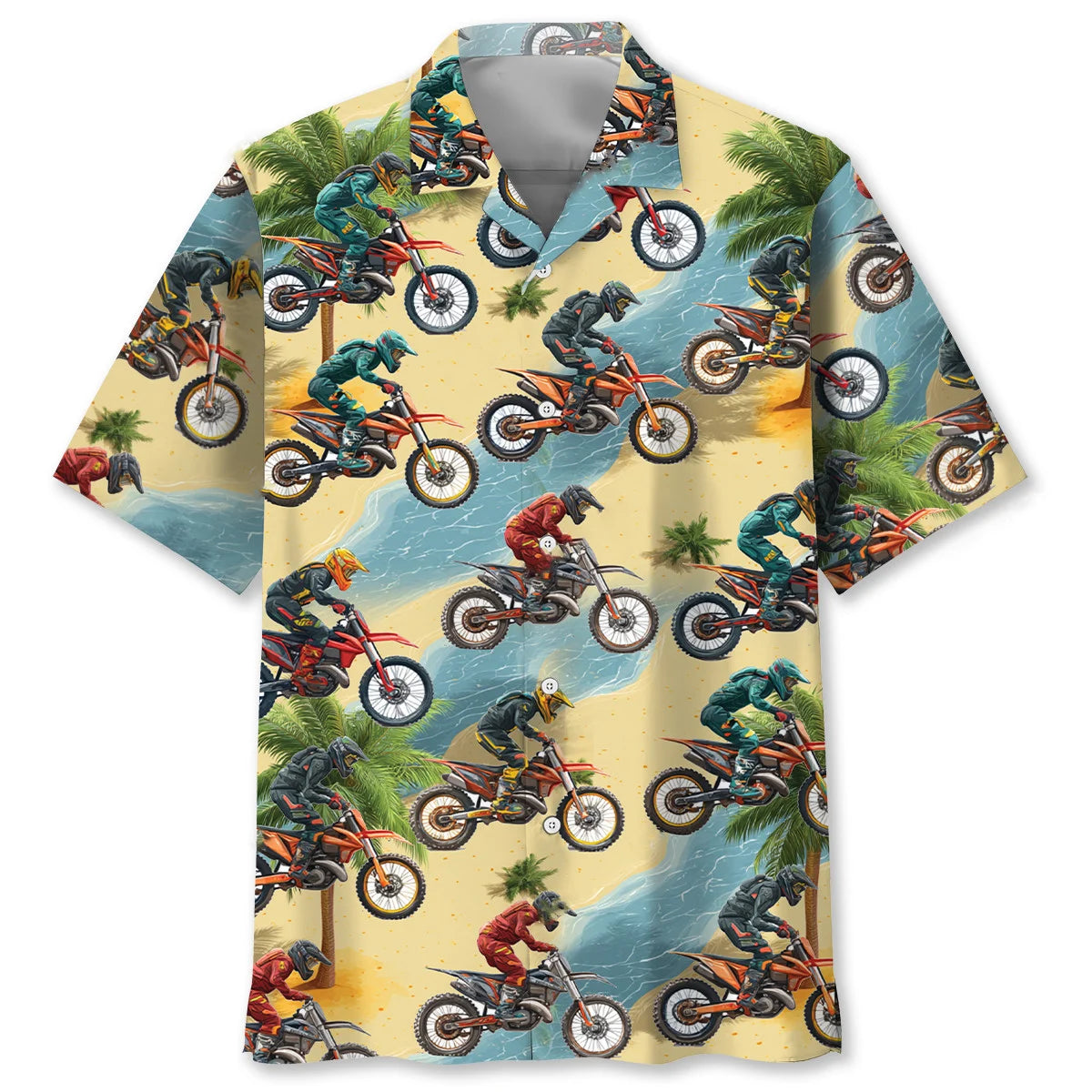 Motocross Racing Summer Beach Hawaiian Shirt
