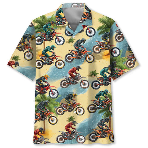 Motocross Racing Summer Beach Hawaiian Shirt
