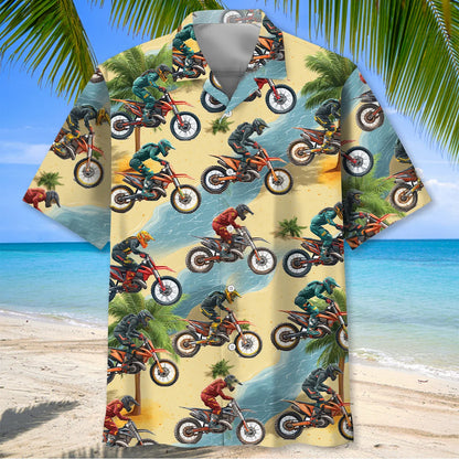 Motocross Racing Summer Beach Hawaiian Shirt