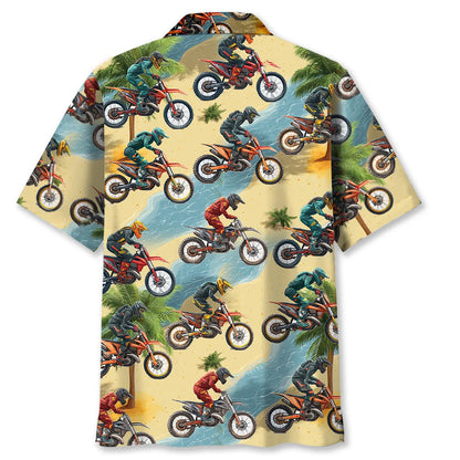 Motocross Racing Summer Beach Hawaiian Shirt