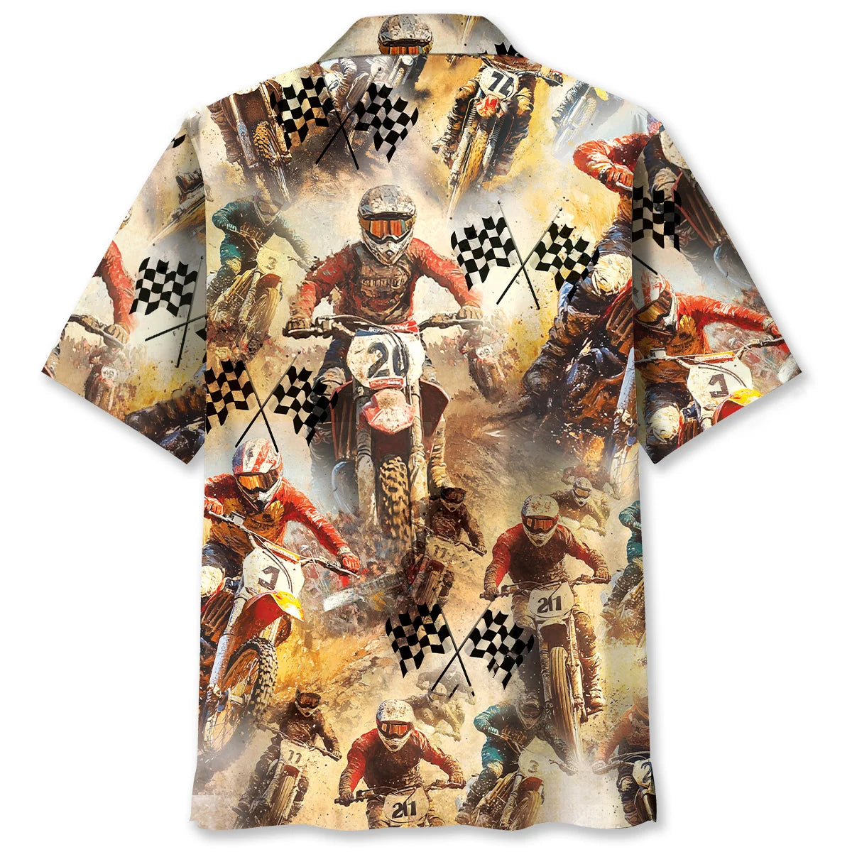 Motocross Racing Vintage Hawaiian Shirt