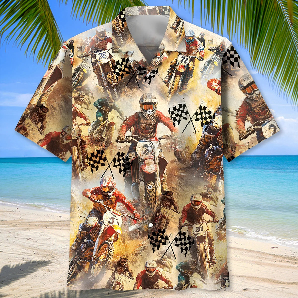 Motocross Racing Vintage Hawaiian Shirt