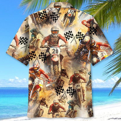 Motocross Racing Vintage Hawaiian Shirt