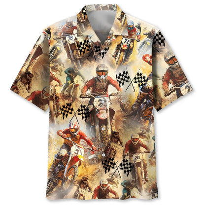 Motocross Racing Vintage Hawaiian Shirt