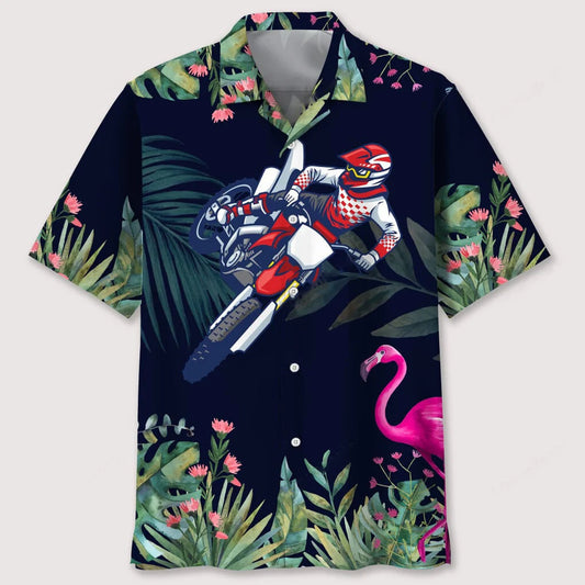 Motocross Tropical Leaf Hawaiian Shirt - S - hawaiian shirt