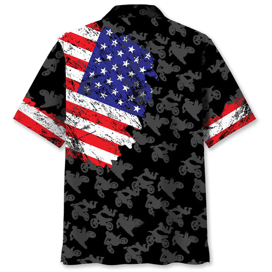 Motocross Usa Hawaiian Shirt - S - hawaiian shirt