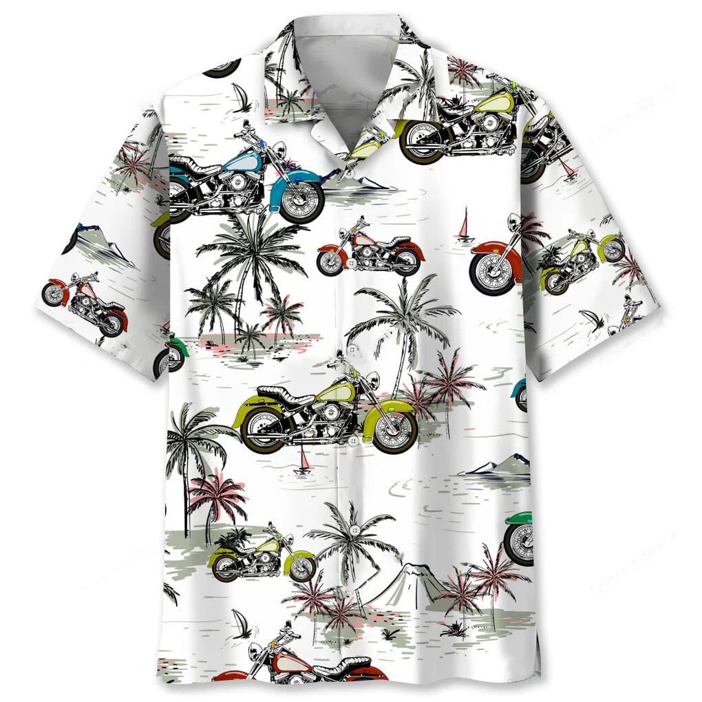 Motorcycle Coconut Hawaiian Shirt