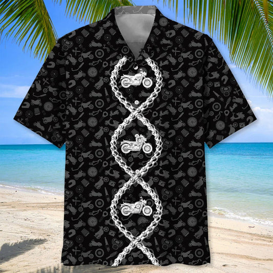 Motorcycle Dna Hawaiian Shirt - S - hawaiian shirt
