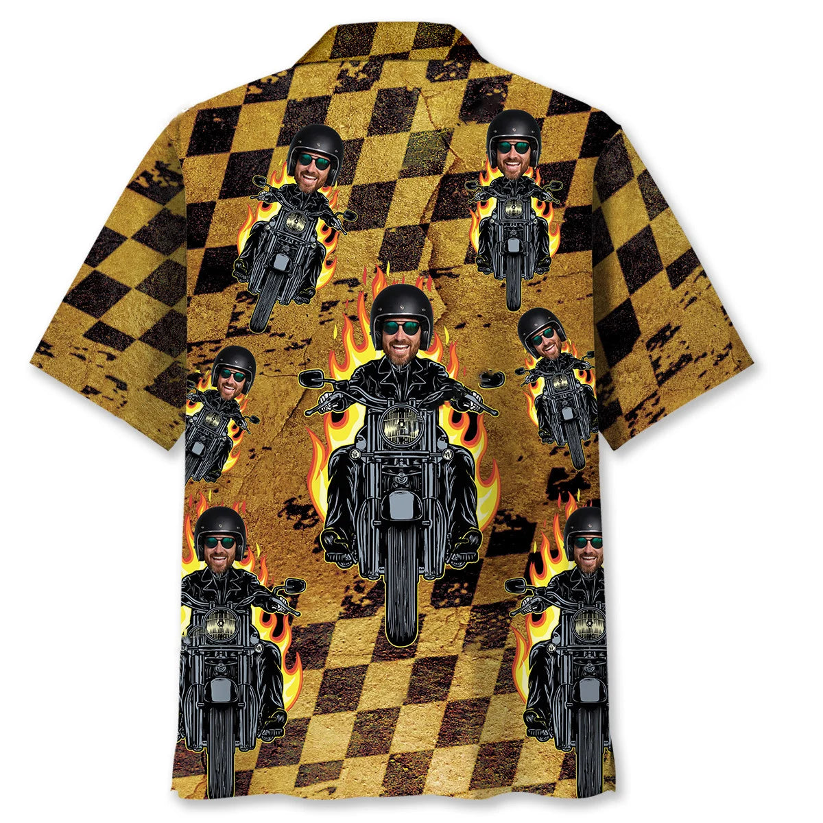 Motorcycle Racing Custom Photo Hawaiian Shirt