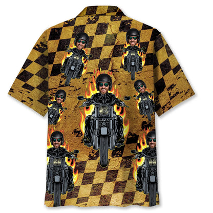 Motorcycle Racing Custom Photo Hawaiian Shirt