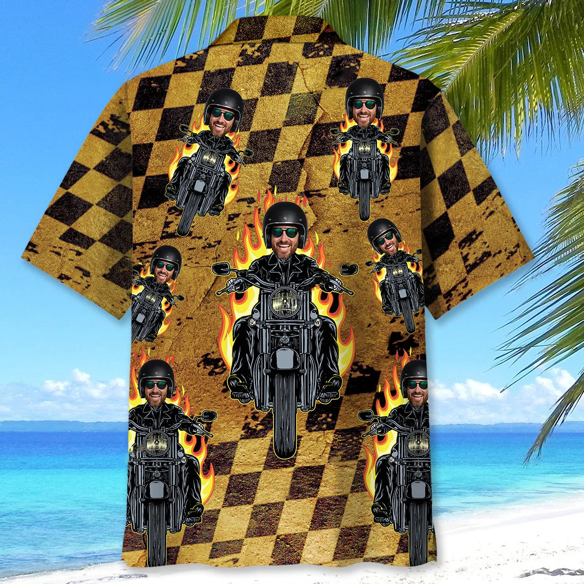 Motorcycle Racing Custom Photo Hawaiian Shirt
