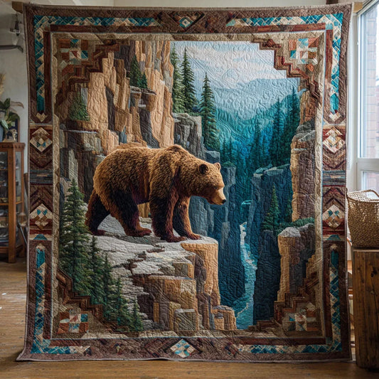 Mountain Bear Charm Quilt Blanket